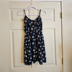 Papaya Navy blue with white doves with gold rope Size S
